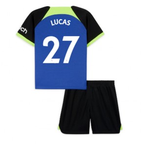 Tottenham Hotspur Lucas Moura #27 babykläder Bortatröja barn 2022-23 Korta ärmar (+ Korta byxor)